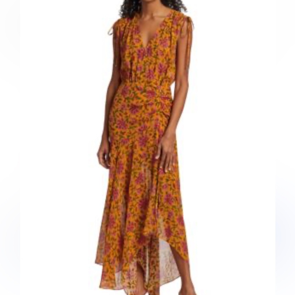 Veronica Beard Dovima Floral-print Silk Maxi Dress
